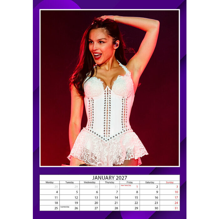 Calendrier 2027 Olivia Rodrigo Chanteuse Format A3 Calendrier 2027 Olivia Rodrigo Chanteuse