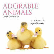 Calendrier 2027 Animaux Adorables Fonds Blancs Calendrier PapierAnimaux 2027 Adorables Fonds Blancs