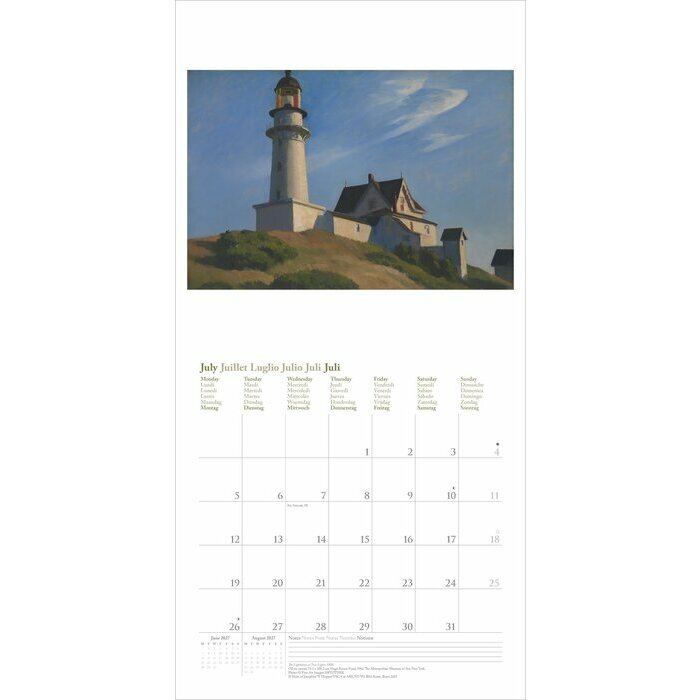 Calendrier 2027 Edouard Hopper