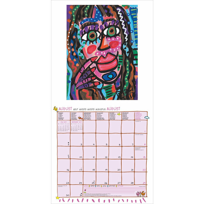 Calendrier Mural 2027 Artiste James Rizzi