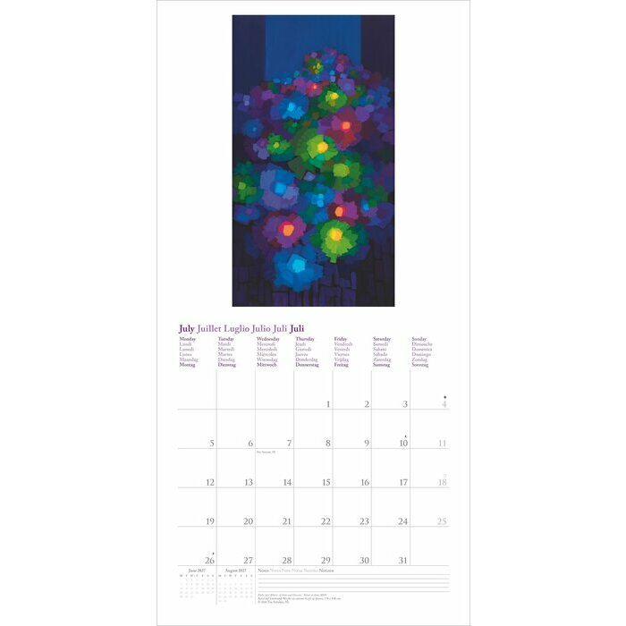 Calendrier 2027 mural  Artiste Ton Schulten