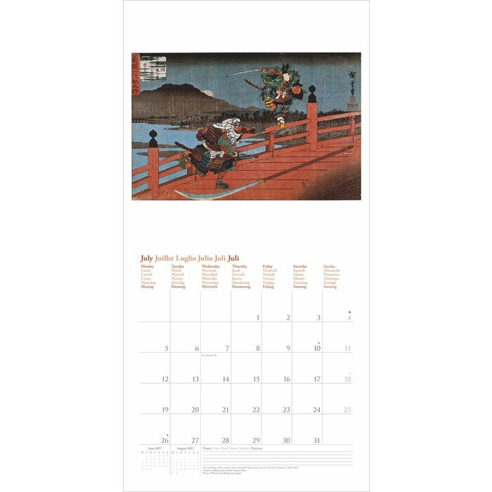 Calendrier Papier 2027 Artiste Japonais Hiroshige