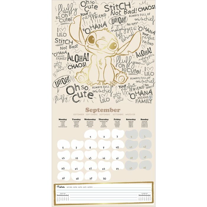 Calendrier 2027 Disney Lilo et Stitch