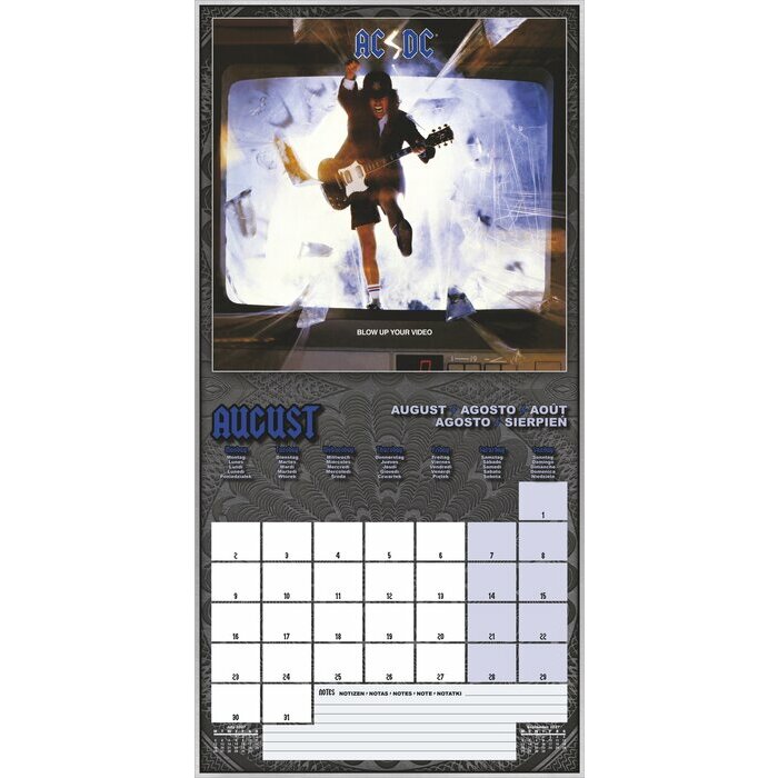 Calendrier Hard Rock 2027 AC DC 