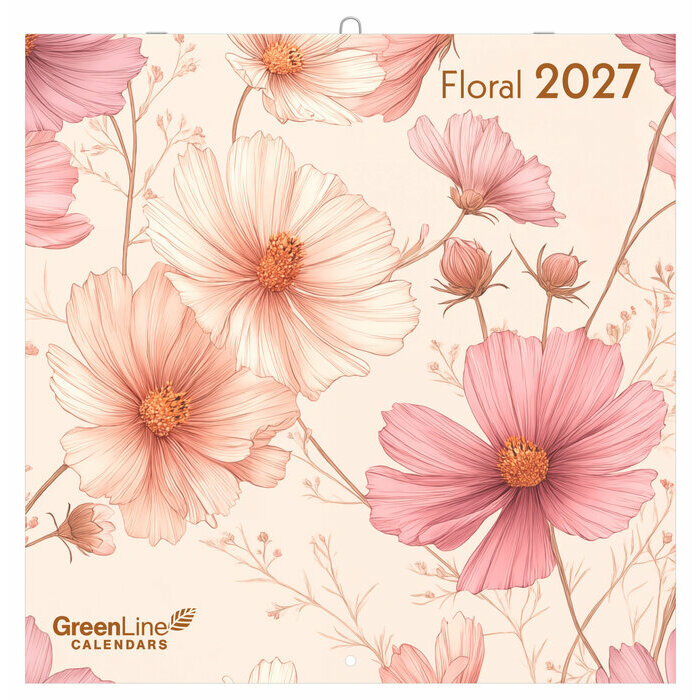 Calendrier Mural 2027 Eco Responsable Floral
