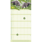 Calendrier Familial 2027 papier Eco-responsable Jungle