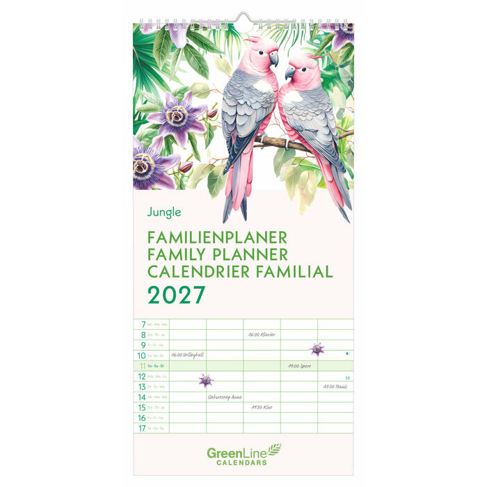 Calendrier Familial 2027 Eco-responsable Jungle 