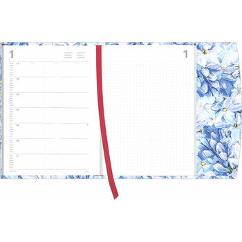 Agenda Magn&eacute;tique 2027 Fleurs Bleues
