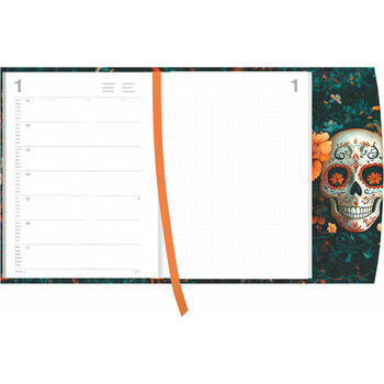 Agenda Magn&eacute;tique 2027 Skulls T&ecirc;te de Mort