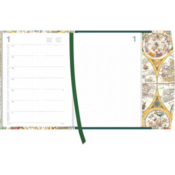 Agenda Magn&eacute;tique 2027 Carte G&eacute;ographique R&eacute;tro