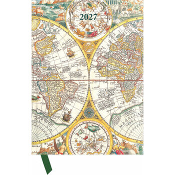 Agenda Magn&eacute;tique 2027 Carte G&eacute;ographique R&eacute;tro