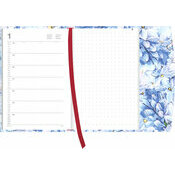  Agenda Poche Rabat Magn�tique Fleurs Bleues