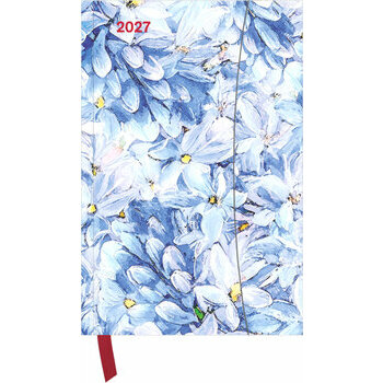 Agenda Poche Magn&eacute;tique 2027 Fleurs Bleues