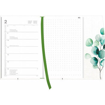 Agenda Poche Magn&eacute;tique 2027 Feuilles Eucalyptus