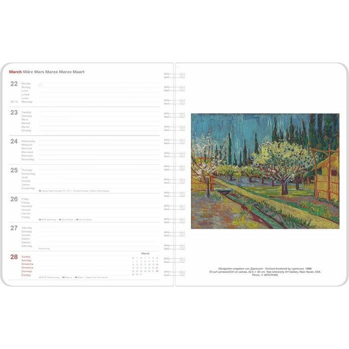 Agenda Spirale 2027 Vincent Van Gogh