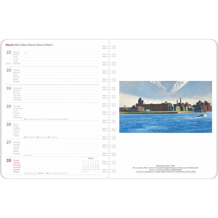 Agenda Spirale papier 2027 Edouard Hopper