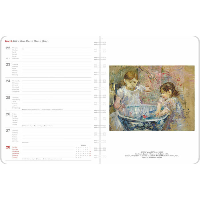 Agenda Spirale 2027 Impressionniste