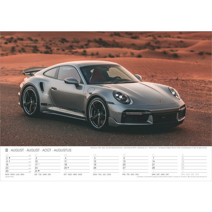Maxi Calendrier 2027 Voitures Porsche