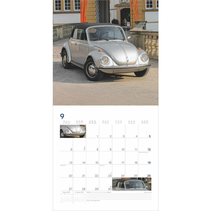Calendrier Mural 2027 Coccinelle Volkswagen