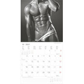 Calendrier Papier 2027 Corps Homme Sexy nu noir et blanc