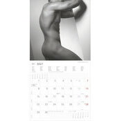 Calendrier 2027 Corps Homme Sexy nu noir et blanc