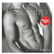 Calendrier Mural 2027 Corps Homme Sexy nu noir et blanc