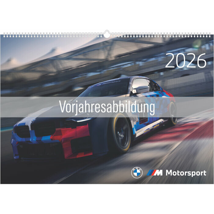 Maxi Calendrier Papier 2027 Voiture Course Automobile BMW 