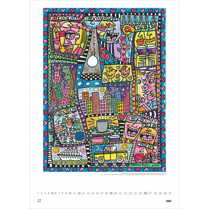 Maxi Calendrier Poster 2027 James Rizzi