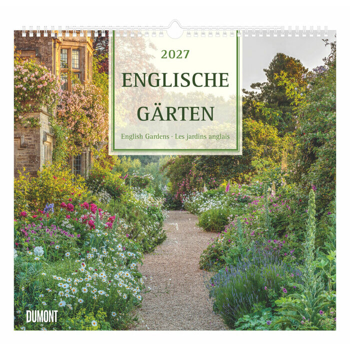 Maxi Calendrier Papier 38x35.5cm 2027 Jardins Anglais