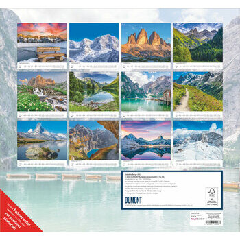 Maxi Calendrier 38x35.5cm 2027 Adorables Montagnes