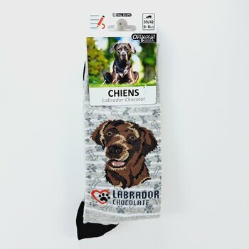 Chaussettes Chien de Race Labrador Chocolat
