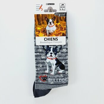 Chaussettes Chien de Race Bouledogue Fran&ccedil;ais