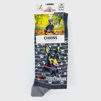 Chaussettes Chien de Race Dobermann