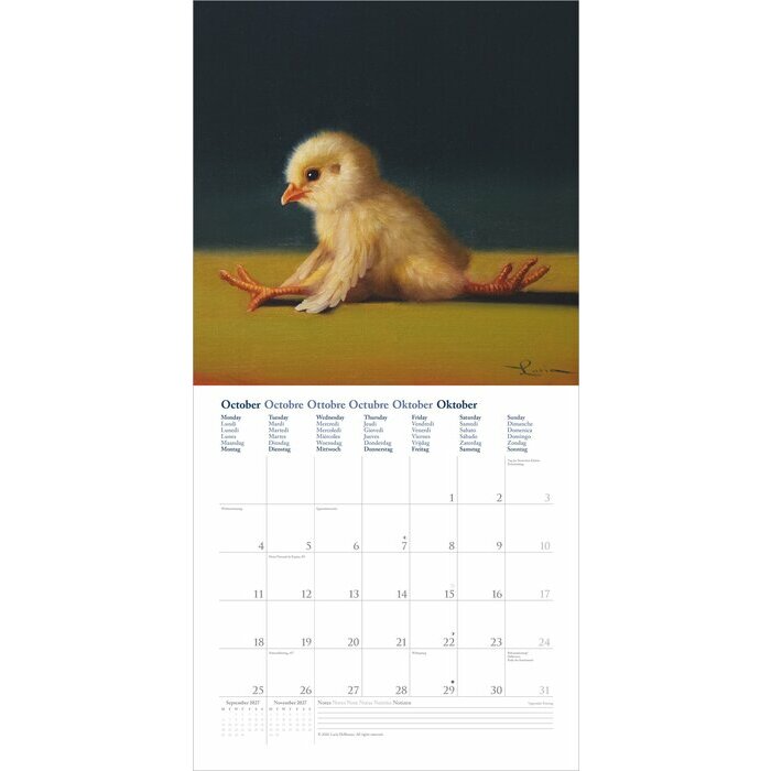 Calendrier Mural 2027 Poussin Yoga - Lucia Heffernan