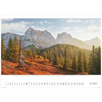 Maxi Calendrier 70x50cm 2027 Alpes Fascinantes