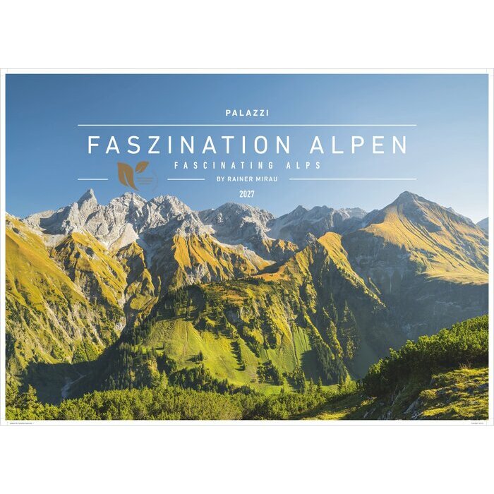 Maxi Calendrier Montagne 70x50cm 2027 Alpes Fascinantes