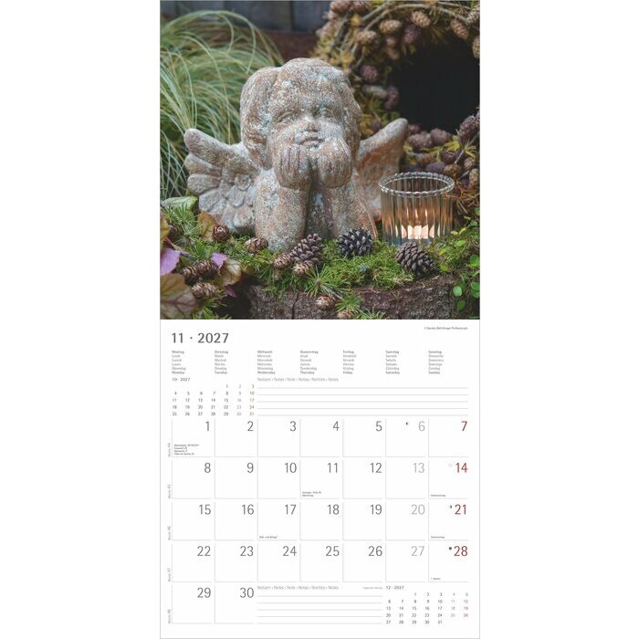Calendrier Papier 2027 D�coration de Jardins et Fleurs