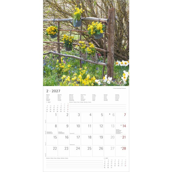 Calendrier 2027 Jardins et D�tente