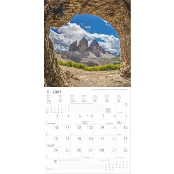 Calendrier 2027 Alpes Montagnes Superbes