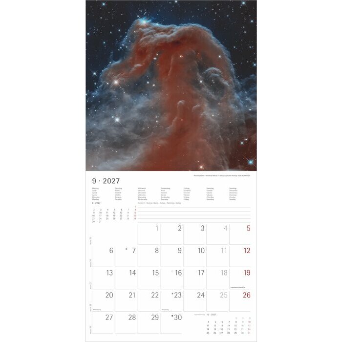 Calendrier 2027 Espace Plan�tes