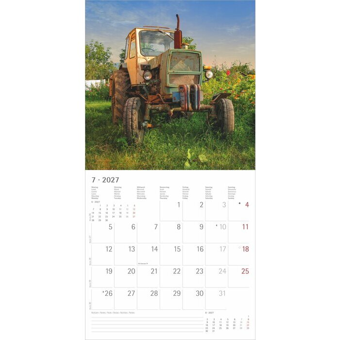 Calendrier 2027 Tracteurs Agriculture
