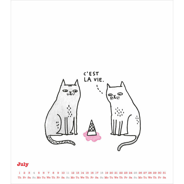 Calendrier mural 2027 Humour Chat 
