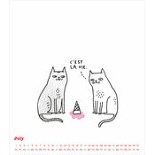 Calendrier mural 2027 Humour Chat 