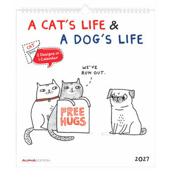 Calendrier 2027 Bd Humour Chat Chien - A Cat's and Dog's life