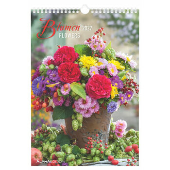 Calendrier A3 Spirale 2027 Bouquets Fleurs Champ&ecirc;tres