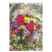Calendrier Papier A3 Spirale 2027 Bouquets Fleurs Champ�tres
