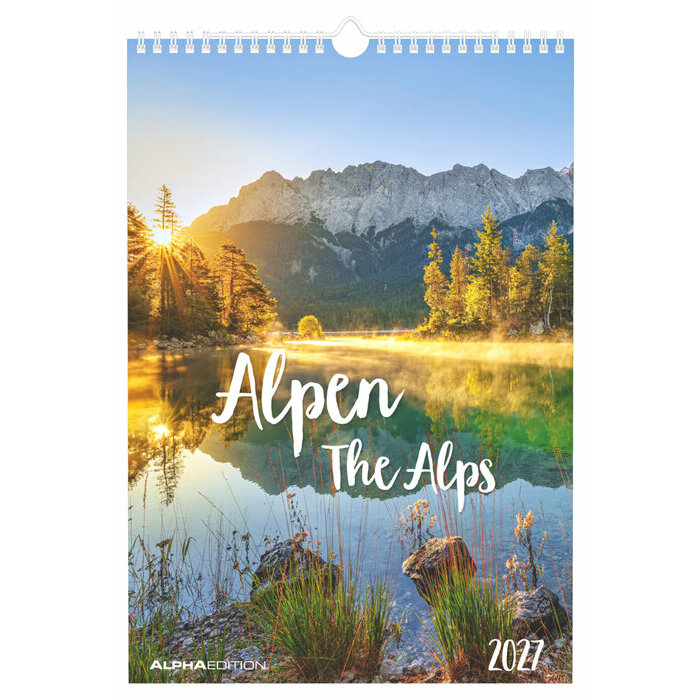 Calendrier Spirale 2027 Montagnes Alpes Chalet