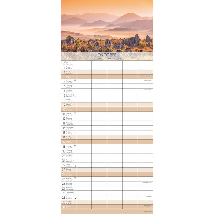 Calendrier Familial 2027 Iles de R�ve