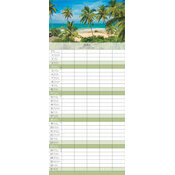 Calendrier Mural Familial papier 2027 Iles de R�ve