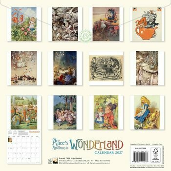 Calendrier 2027 Alice aux Pays des Merveilles Illustrations